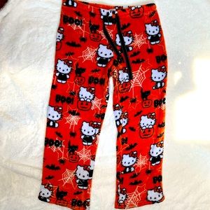 Rare HTF Halloween Hello Kitty Pajama Pants SZ LG